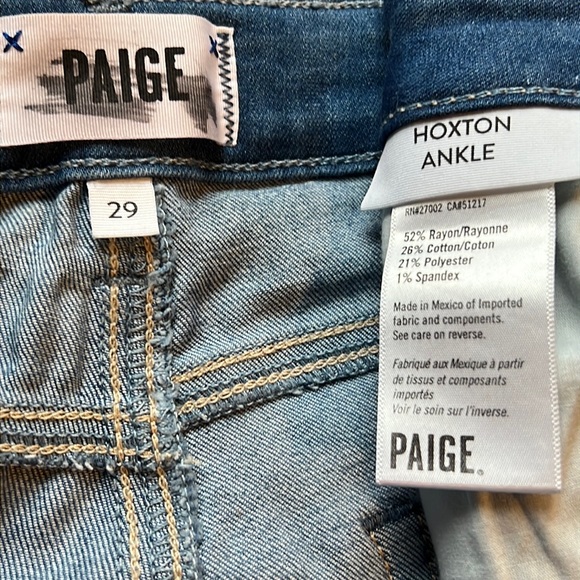 PAIGE Women’s Size 29 HOXTON ANKLE RAW HEM SKINNY JEAN - ALYESKA* High Waisted - Picture 4 of 16